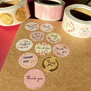 Thank you Sticker / Aufkleber / Etiketten