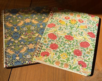 Notebook, notebook, ring binder lined "William Morris" A5