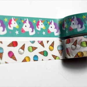 Einhorn Eiscreme  in der Waffel/ Masking Tape, Washi Tape
