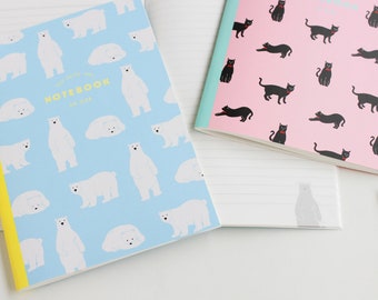 Notebook cat / polar bear A5