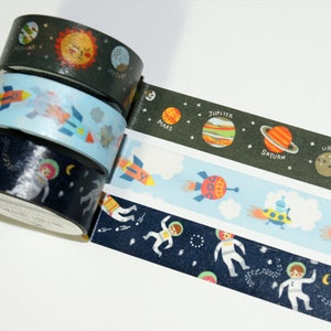 Astronauta Planetas Cohetes 6 m x 15 mm