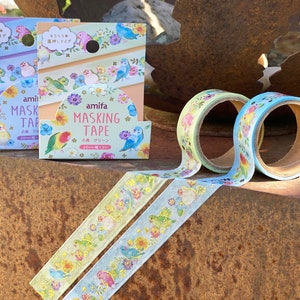 Vogels met washitape/maskingtape van goudfolie