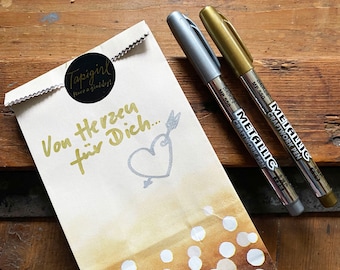 Pens metallic gold / silver