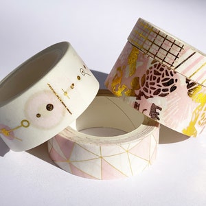 Champagne Rose - Or, ruban Washi