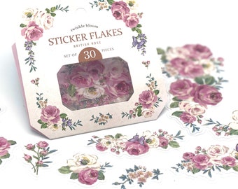 Roses - foil stickers, decals