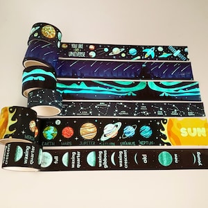 Set 6 Tapes Fluoriszierend Universum  Masking Tape/  Washi Tape