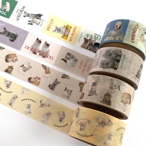 Katzen Hunde" Masking Tape Washi Tape