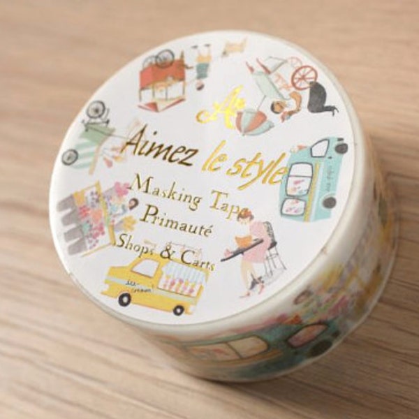 Shops and carts 28mm/7m Washi Tape / Masking Tape