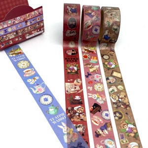 Teatime Teddy - Bunnies Washi Tape/Masking Tape met contour 20 mm x 4 meter
