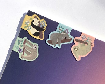 Magnet bookmarks relaxed animals bookmarks 4 pieces in a set