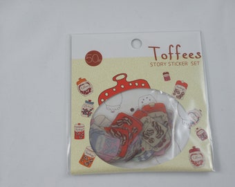 Sticker, seal "Toffees in the glass"