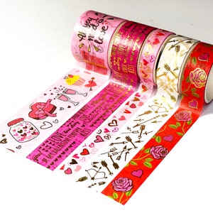 5er Set Love / Valentinstag Washi Tape