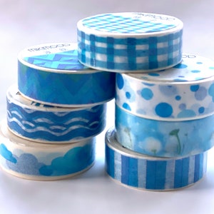 Rubans à motifs bleus chacun 15 mm x 7 m Ruban de masquage