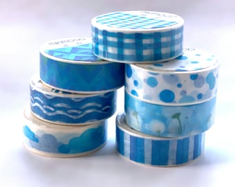 Tapes mit blauen Mustern je 15mm x 7m Masking Tape