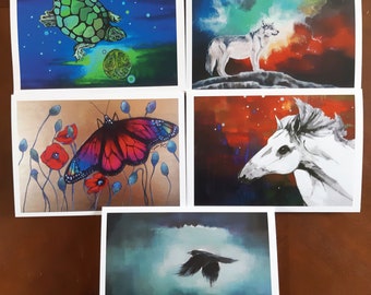 5 art cards (set 1)  by Sandra Kunz