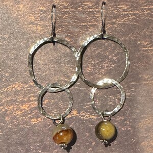 Sterling Silver and Jasper Earrings