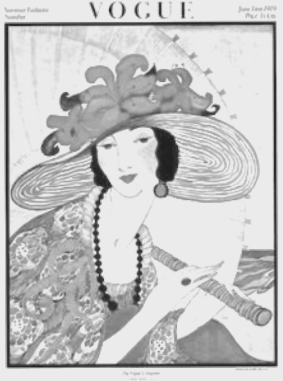 Download Pdf Download Vogue Grayscale Vintage Adult Coloring Book Etsy