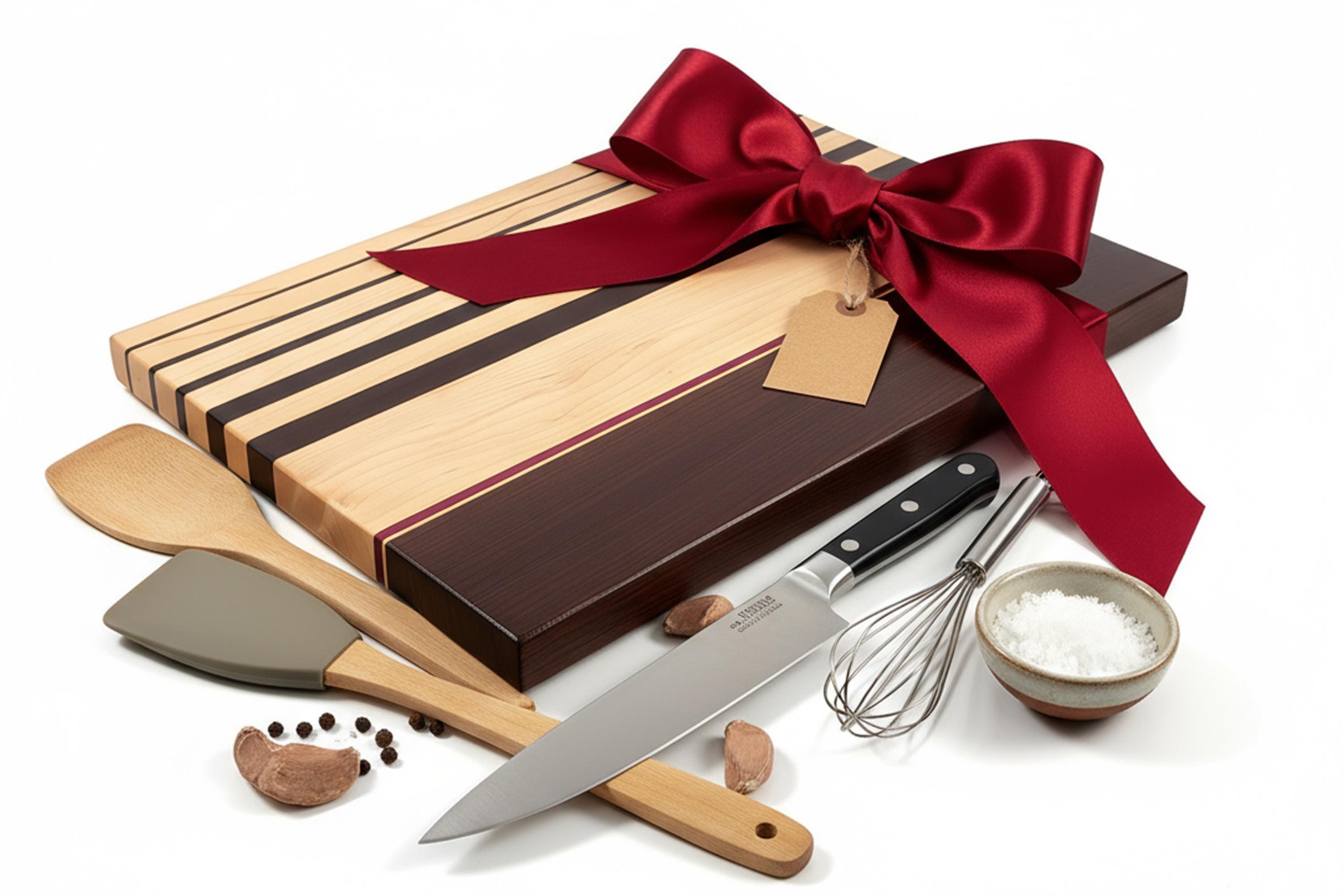 Gradient Stripe Handcrafted Edge Grain Cutting Board, Premium Walnut ...