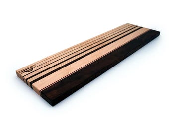 Gradient Wood Striped Handcrafted Charcuterie Board, Serving Tray, Cheese & Appetizer Board