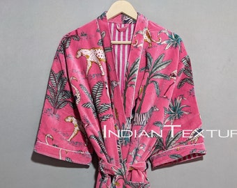 Veste longue en velours, pardessus en velours unisexe, veste indienne, longue robe kimono, vêtements pour hommes/femmes, cadeau pour elle,