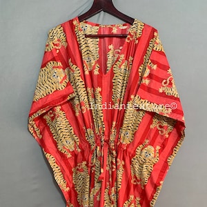 Cotton Kaftan, Indian Floral Kaftan, Long Caftan,Dress For to be Moms, Beach Cover up, Sleepwear, Indian Kaftan, Maxi Dress,Bikini Cover Up