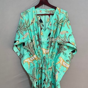 Cotton Kaftan, Indian Floral Kaftan, Long Caftan,Dress For to be Moms, Beach Cover up, Sleepwear, Indian Kaftan, Maxi Dress,Bikini Cover Up