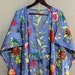 Indigo Cotton Kimono Robes for Women Indian Dressing Gown Unisex ...