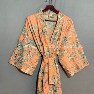 100% Cotton kimono Robes, Pure cotton Kimono, Block Print Cotton Kimono, Festival Clothing, Kimono Kaftan, Oriental Robe, Women&#39;s robes