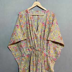 Cotton Kaftan, Indian Floral Kaftan, Long Caftan,Dress For to be Moms, Beach Cover up, Maxi Dress,Bikini Cover Up