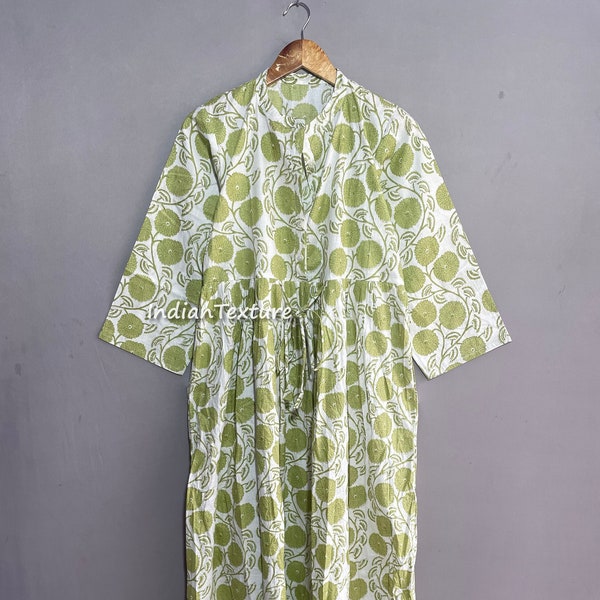 Block Printed dress| Summer Dress| Cotton Dress| Floral print| Handmade| Made in India Block Print Dress| Cotton maxi dress