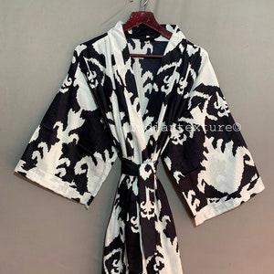 Cotton Indian Beach Kimono Robe ,Kimono Robe,Cotton Robe,Shower Robe, Maternity Robe Bath robe Dressing Gown Beachwear long