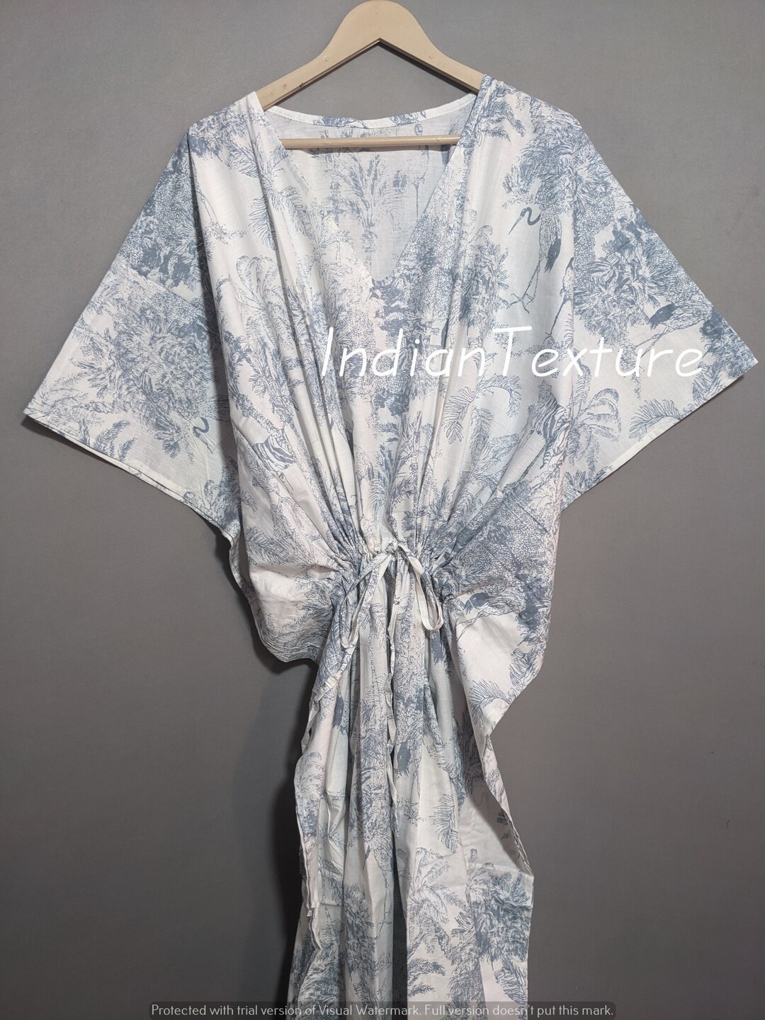 Cotton Maxi Kaftan Indian Floral Kaftan Long Caftandress Etsy