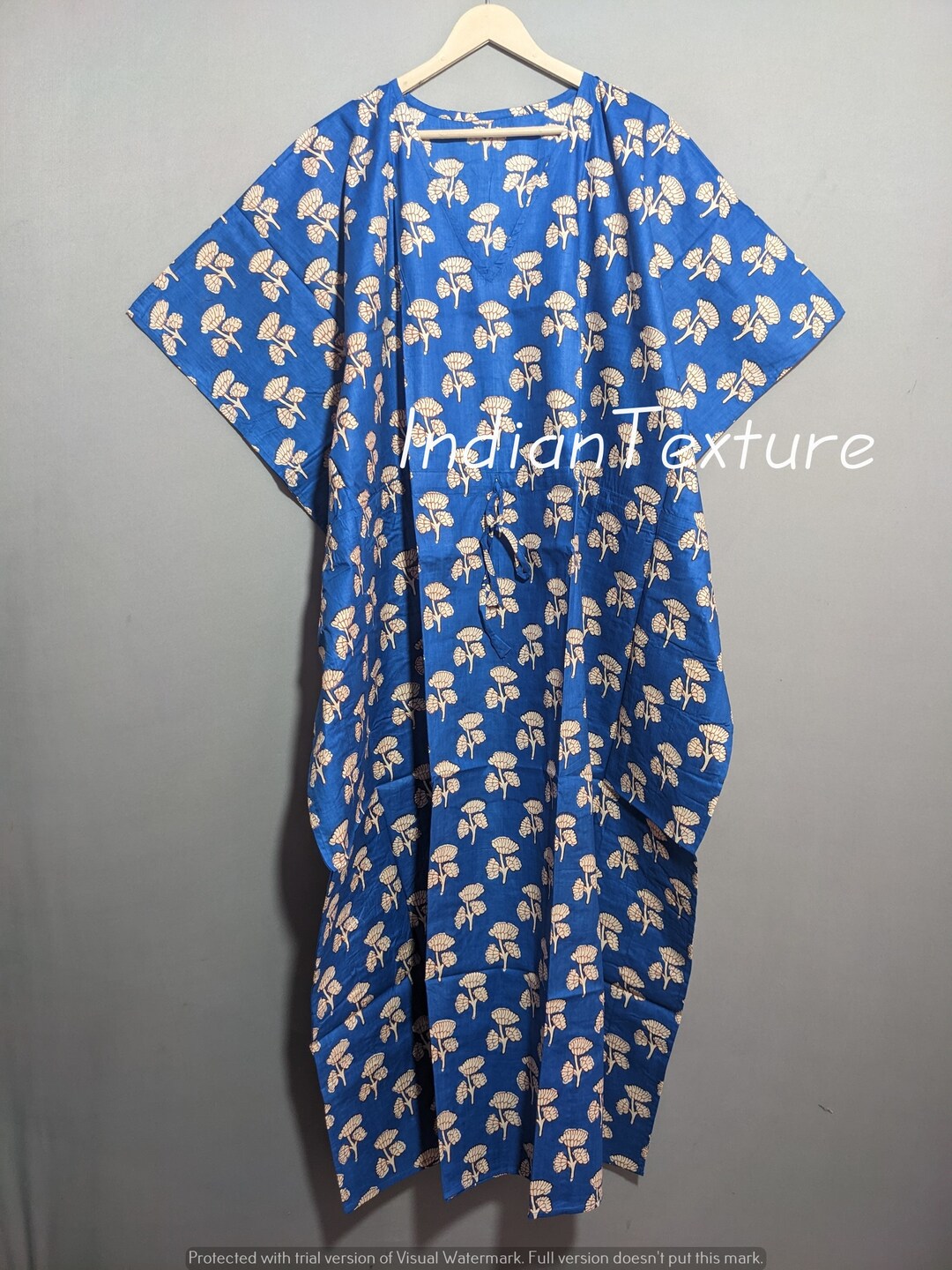 Cotton Kaftan, Indian Floral Kaftan, Long Caftan,dress for to Be Moms, Beach Cover Up, Sleepwear