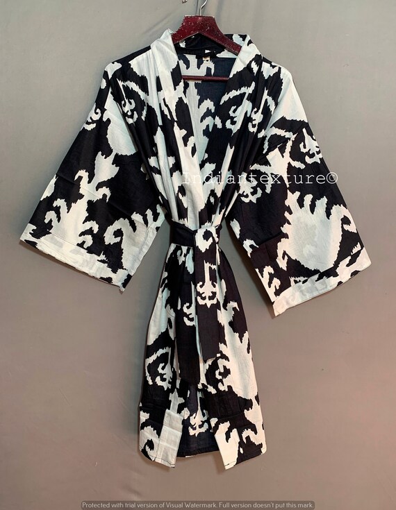 Cotton Indian Beach Kimono Robe ,Kimono Robe,Cotton Robe,Shower Robe, Maternity Robe Bath robe Dressing Gown Beachwear long