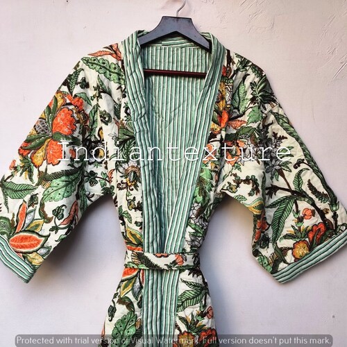 LUXURY Quilted Robe Quilted Kimono Robes Traditional Etsy