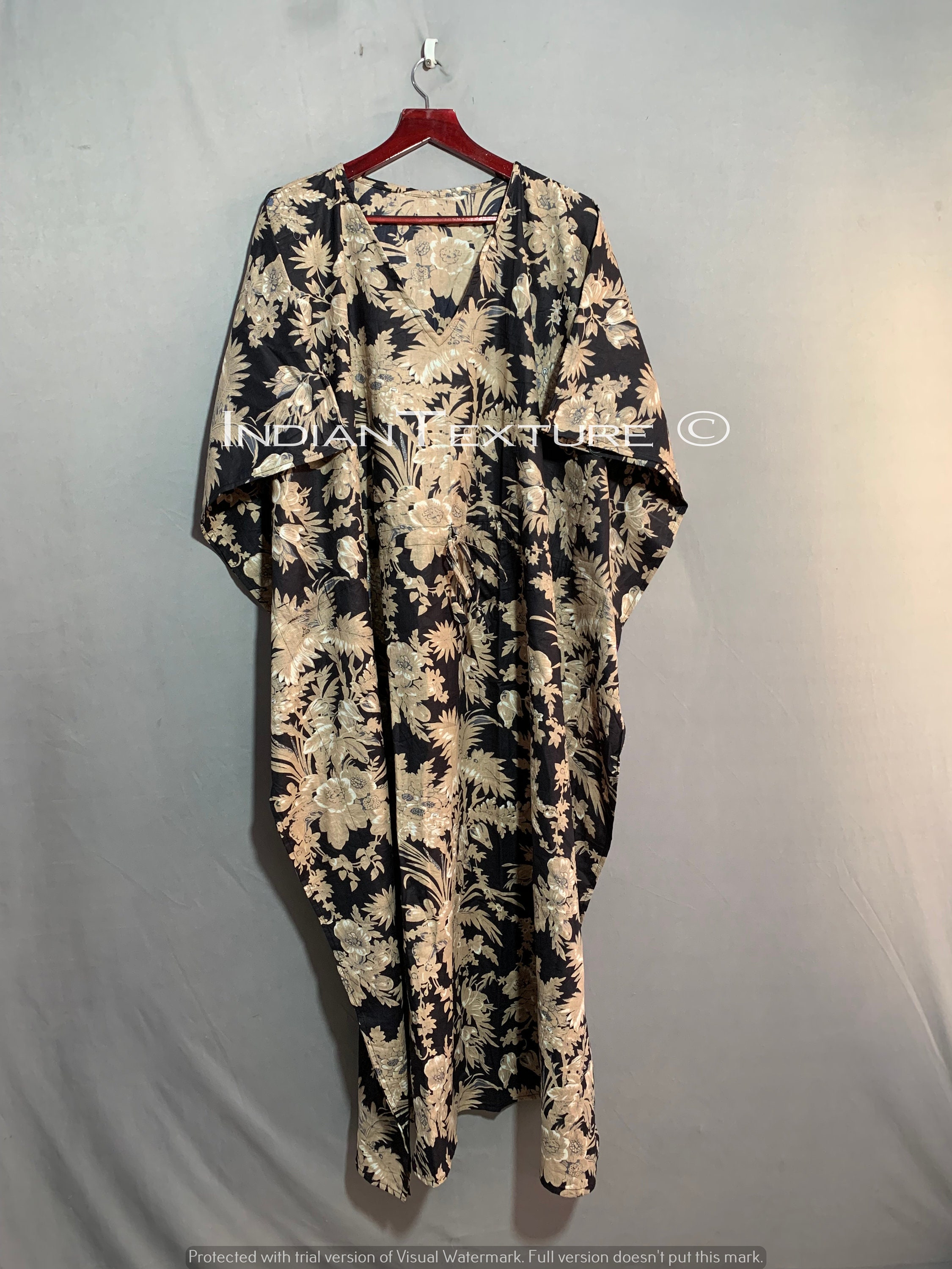 Jaipuri Cotton Floral Kaftan Top For Women
