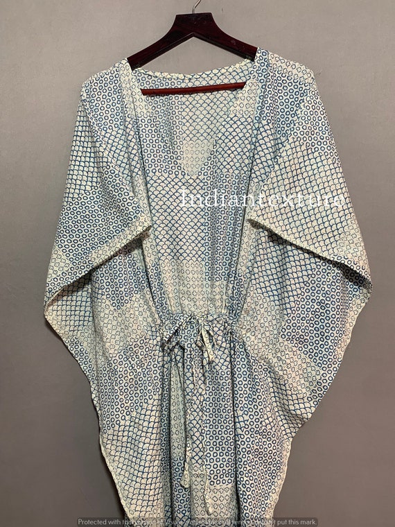 Cotton Maxi Kaftan Indian Floral Kaftan Long Caftandress Etsy