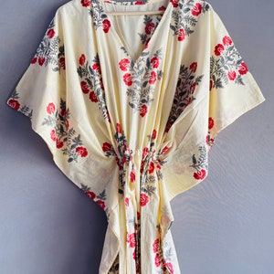 Yellow Tropical Flower HC Long Kaftan