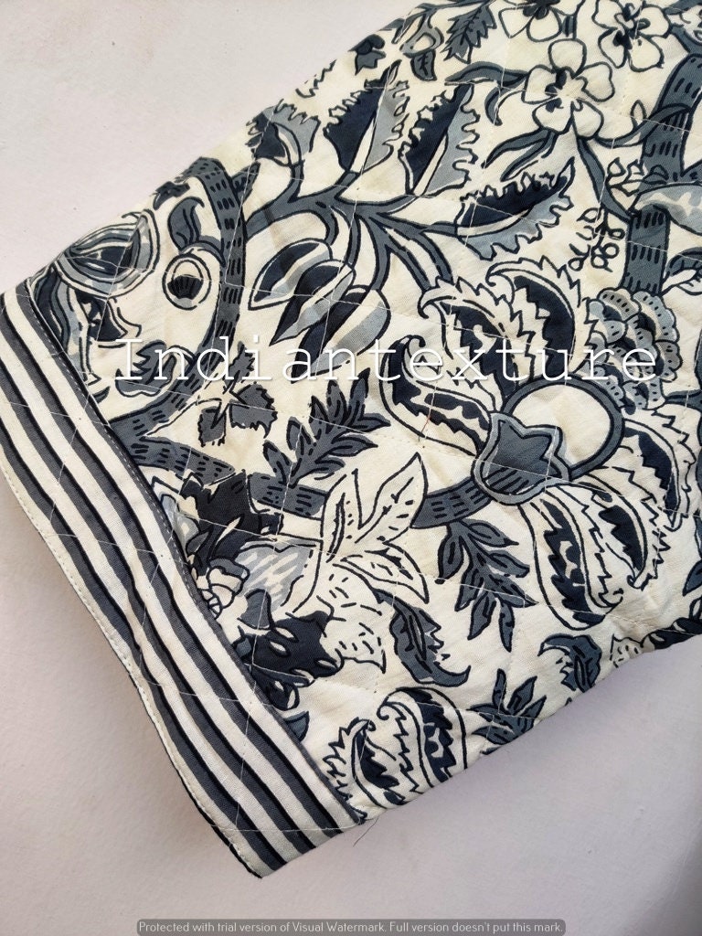 Cotton Quilted Robe Quilted Kimono Robes Traditional Etsy