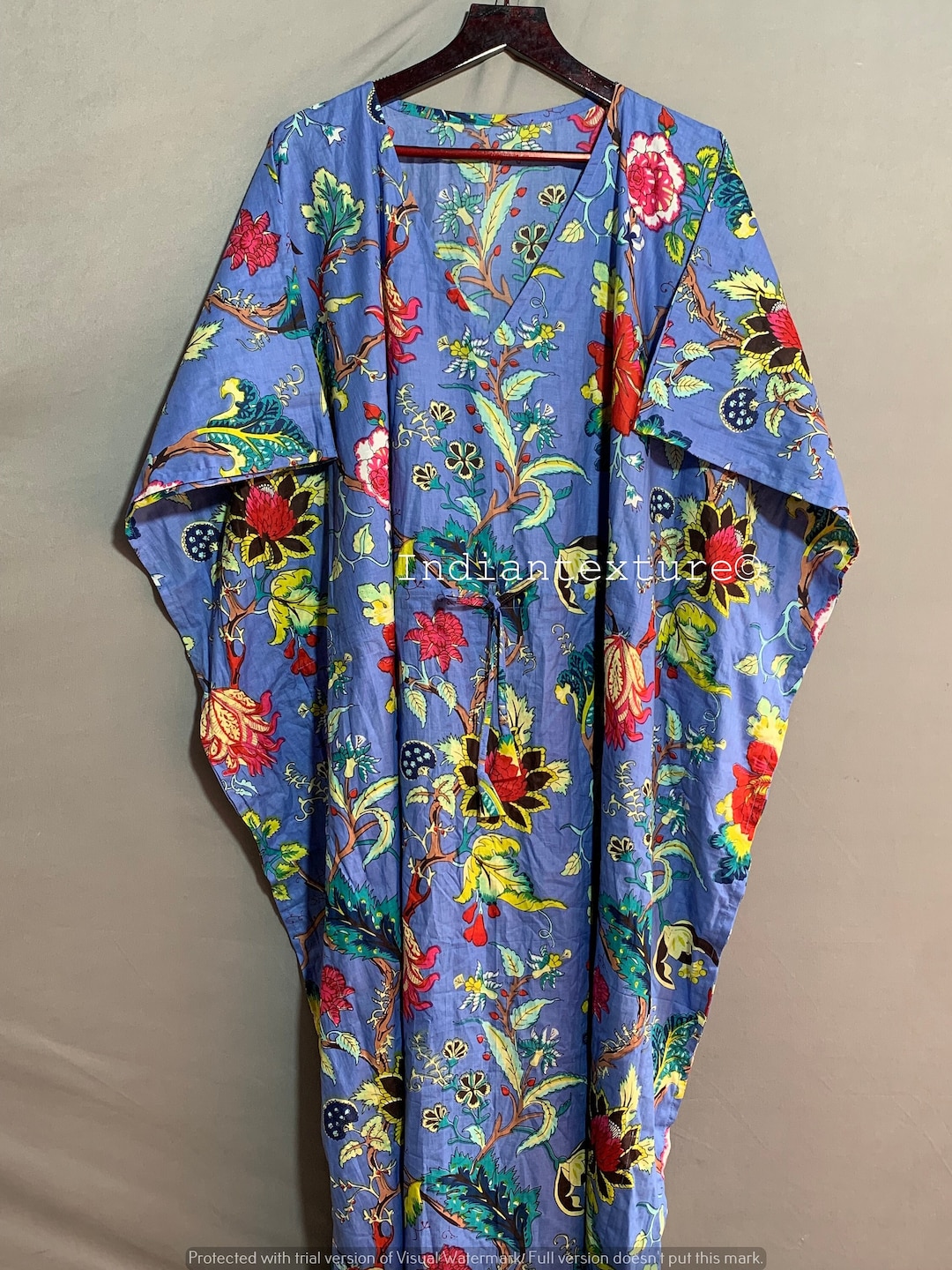 Cotton Kaftan, Indian Floral Kaftan, Long Caftan,dress for to Be Moms, Beach Cover Up, Sleepwear