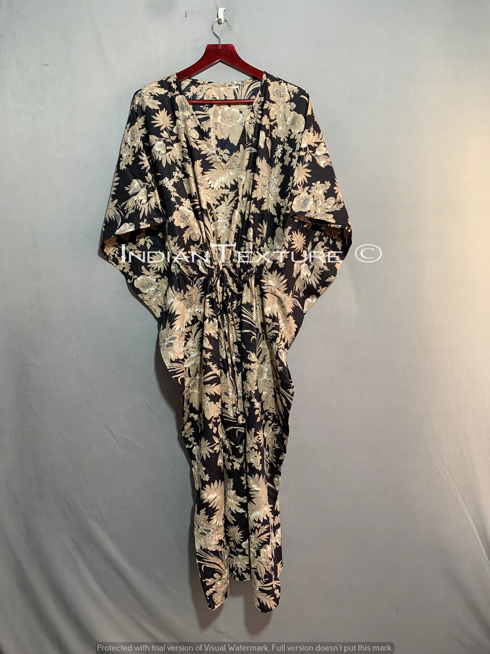 Women's Cotton Kaftan Indian Floral Kaftan Long Etsy