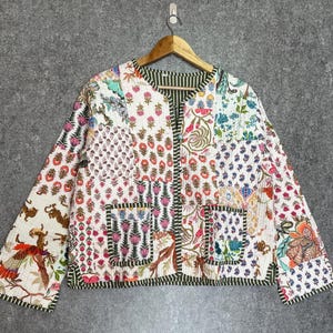 Indische Patchwork Steppjacke: Wendemantel Boho