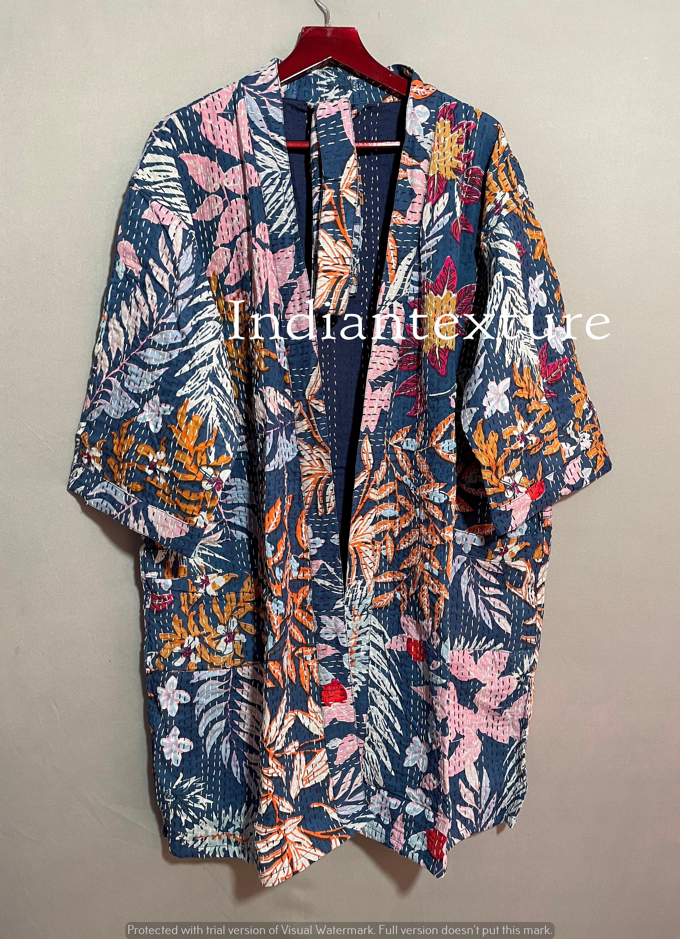LUXURY ! Quilted Robe, Quilted Kimono, Robes , Traditional Kimono ...