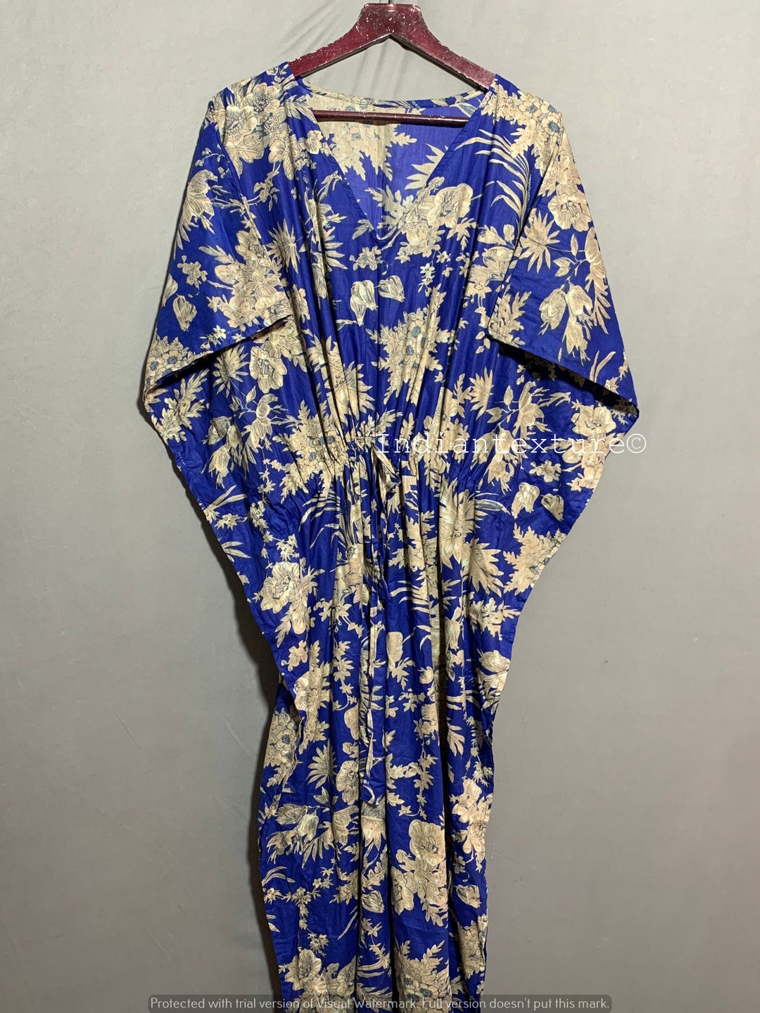 Cotton Maxi Kaftan, Indian Floral Kaftan, Long Caftan,dress for to Be