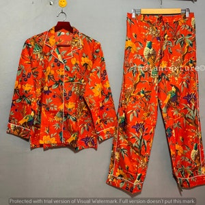 Pajama Set/Long Sleeve Shirts/Bridesmaid PJs/Floral Cotton Long Pants Pajamas/Bridal Party PJ/Birthday/Wedding/Valentines Day Gifts