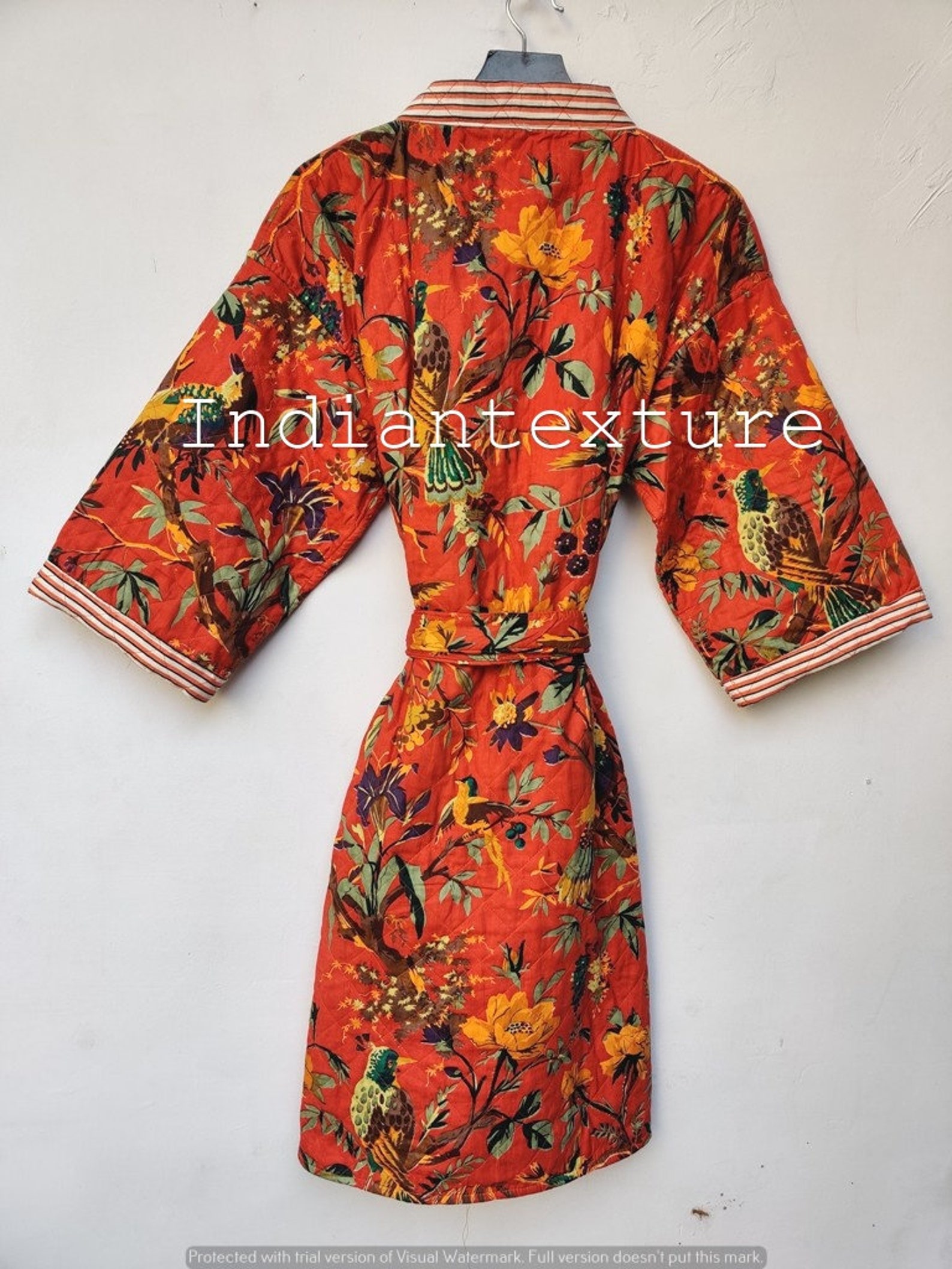 SALE Indian Cotton Quilted Robe Quilted Kimono Robes Etsy