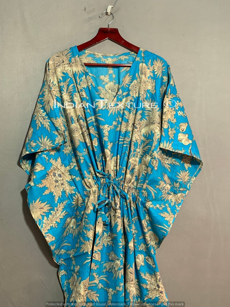 Cotton Kaftan Indian Floral Kaftan Long Caftandress for to Etsy