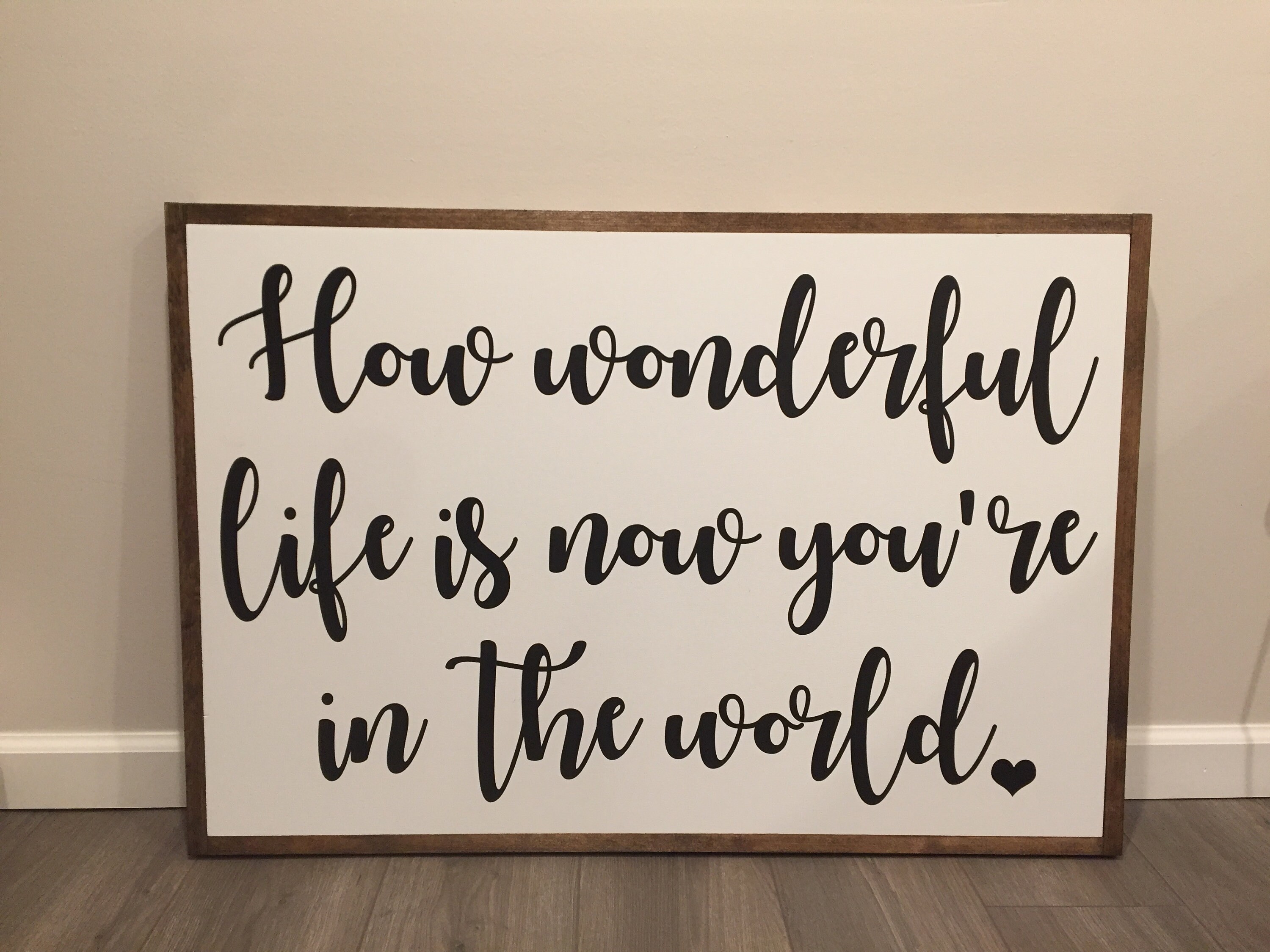 How Wonderful Life Is Etsy