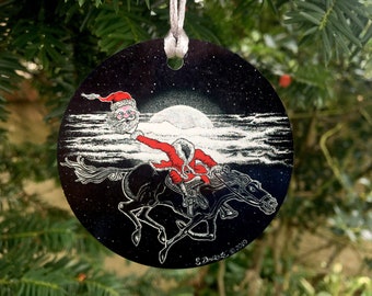 El adorno navideño "Sleepy Hollow Santa"