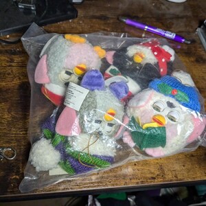 Vintage Furby Christmas Ornaments Sealed NIB